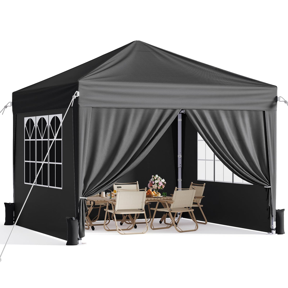Vinabilia 10x10 canopy front view with a sturdy frame and ample shade