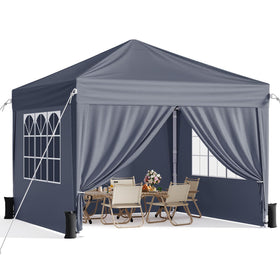 Vinabilia 10x10 pop-up canopy front view showing quick setup for events.
