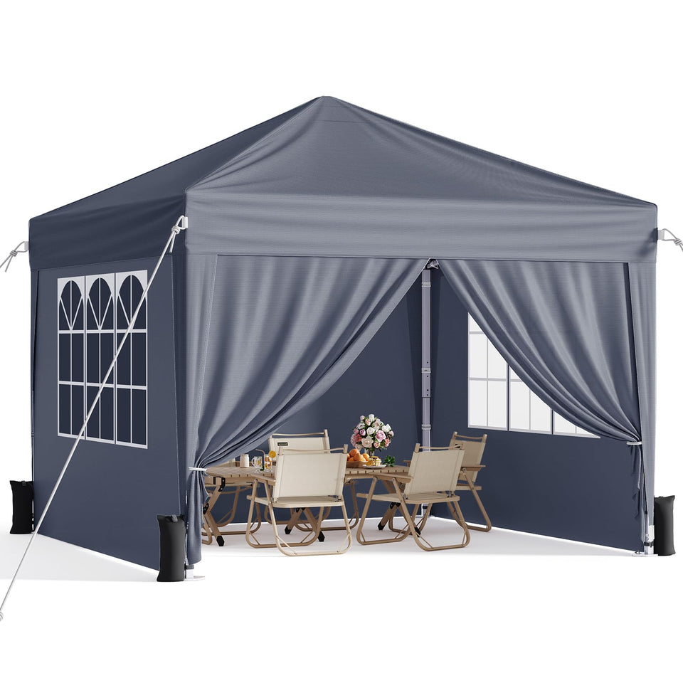 Vinabilia 10x10 pop-up canopy front view showing quick setup for events.