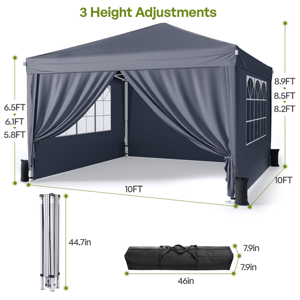 Vinabilia carry bag for pop-up canopy enabling easy transport.