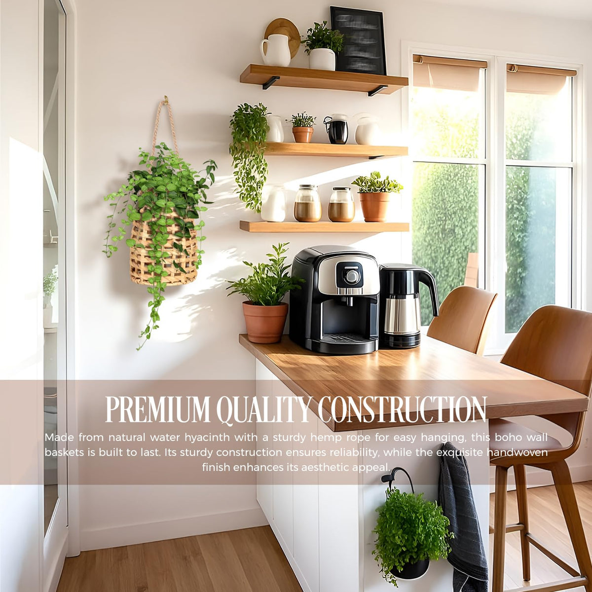 VINAHAND indoor use only basket brings warm rustic charm