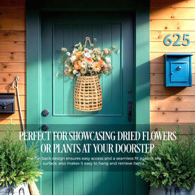 VINAHAND rustic wall basket adds natural texture to living spaces