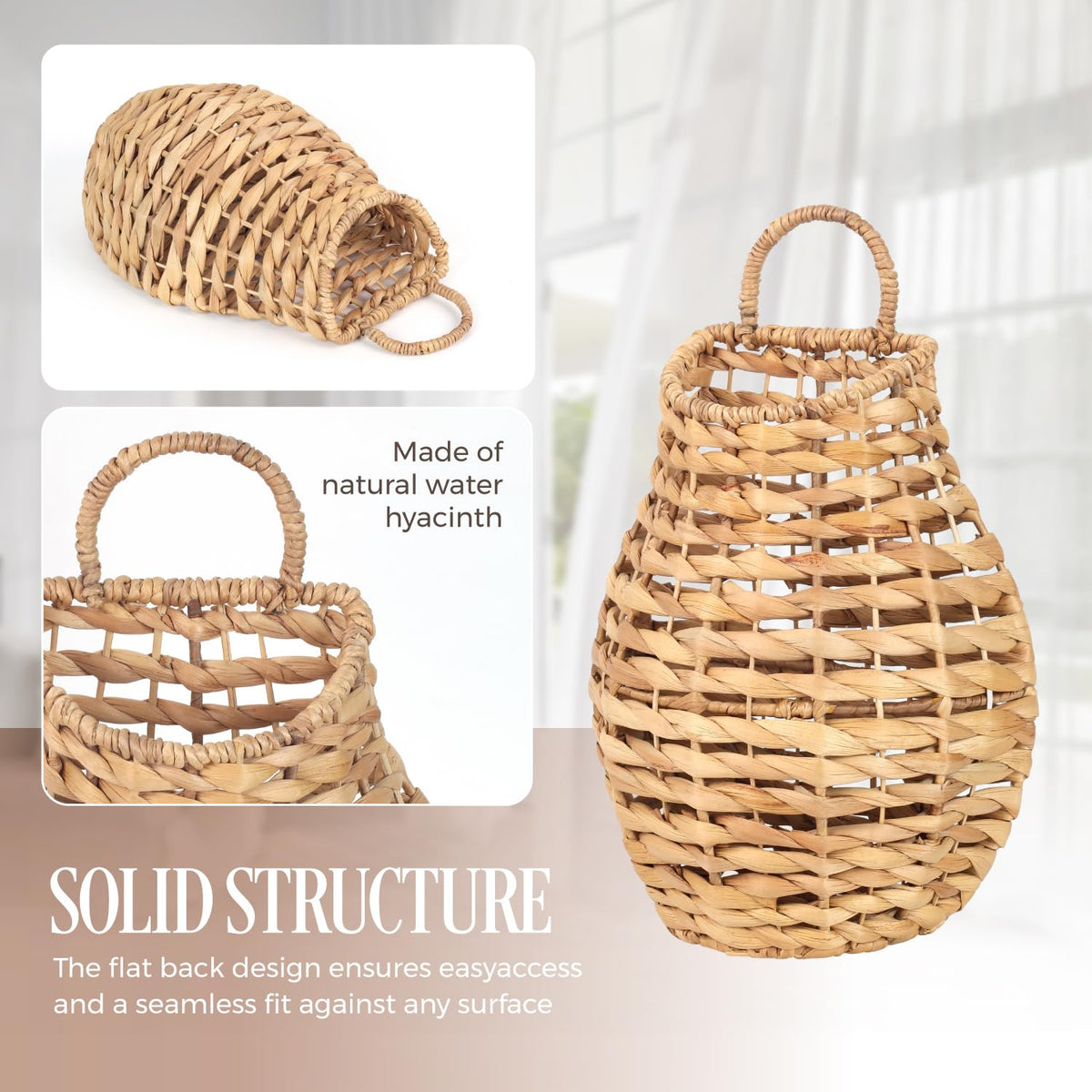 VINAHAND wall hanging basket perfect for cosmetics or compact vanity essentials