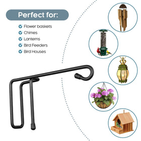 Vinazone bird feeder hook keeps feeders ready outside.
