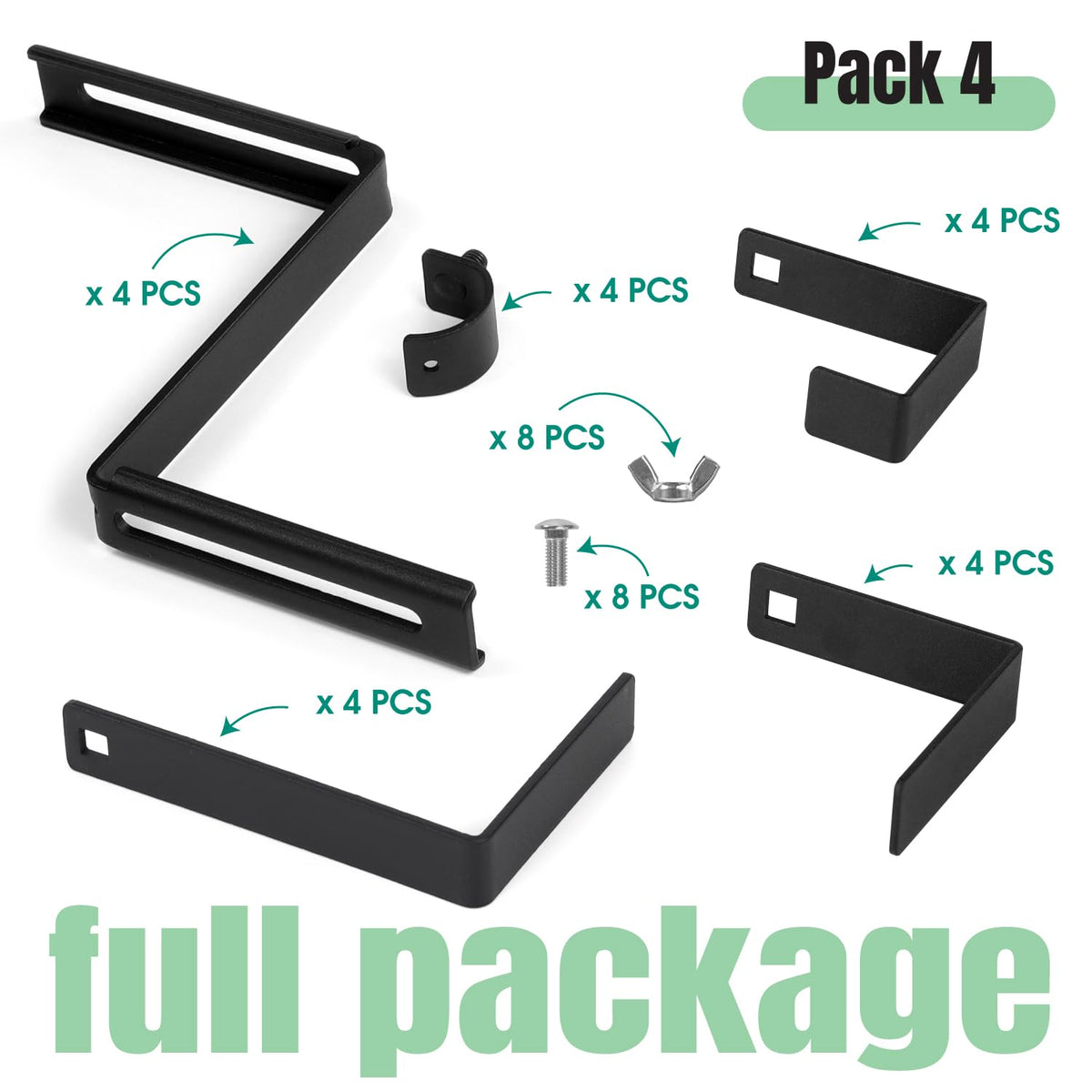 Vinazone black metal planter holder reinforces deck railing with solid support.