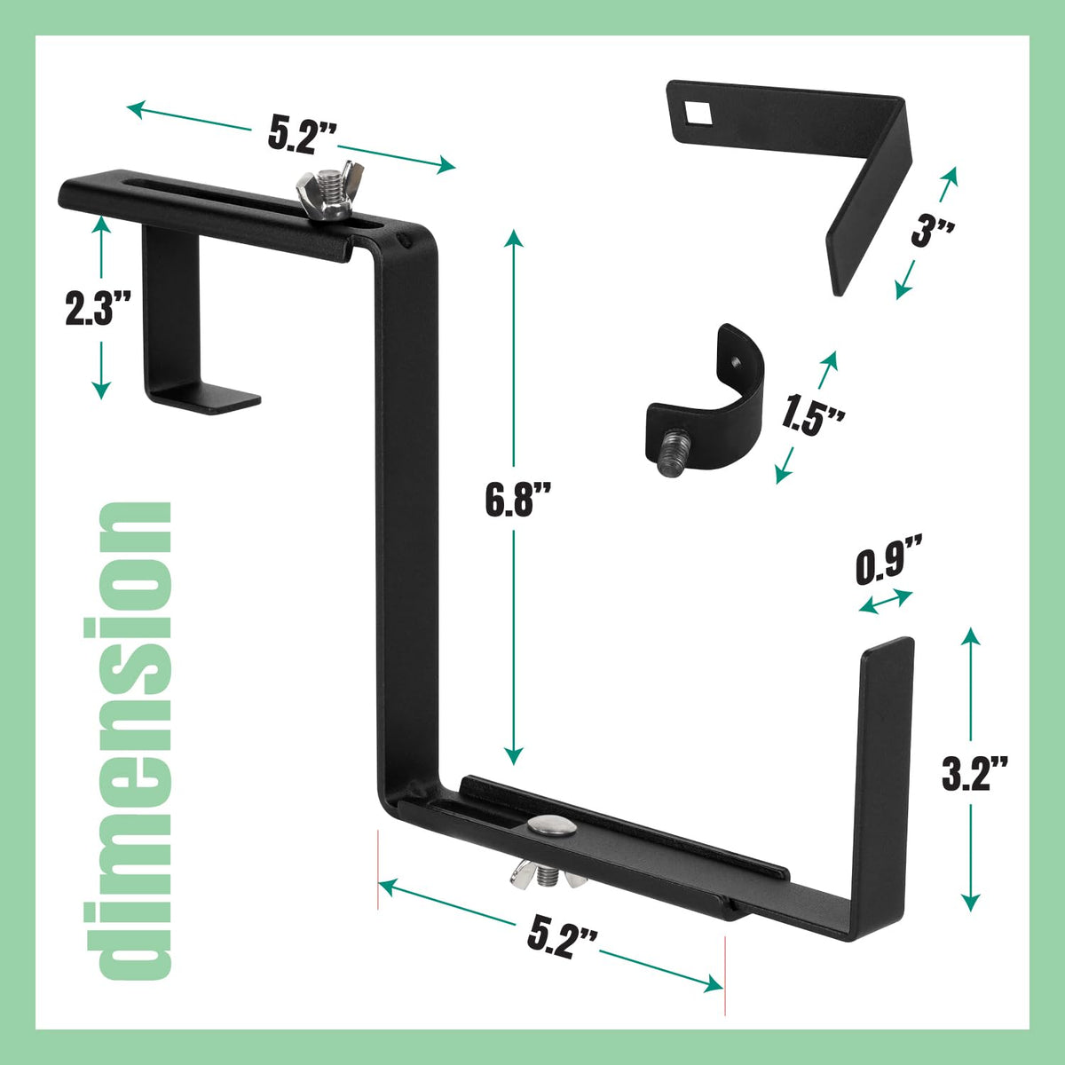 Vinazone railing planter bracket demonstrates no-drill installation on a balcony.