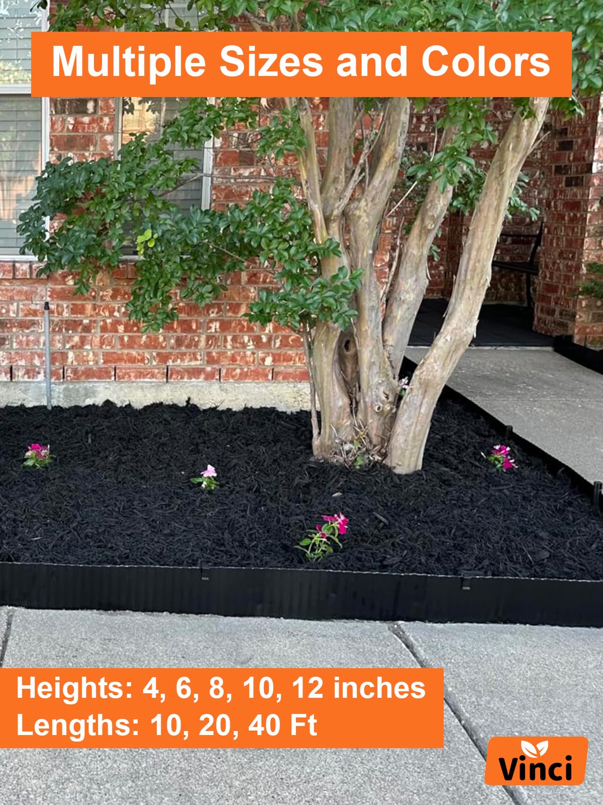 Vinci edging is recyclable steel, supporting eco-friendly garden updates.