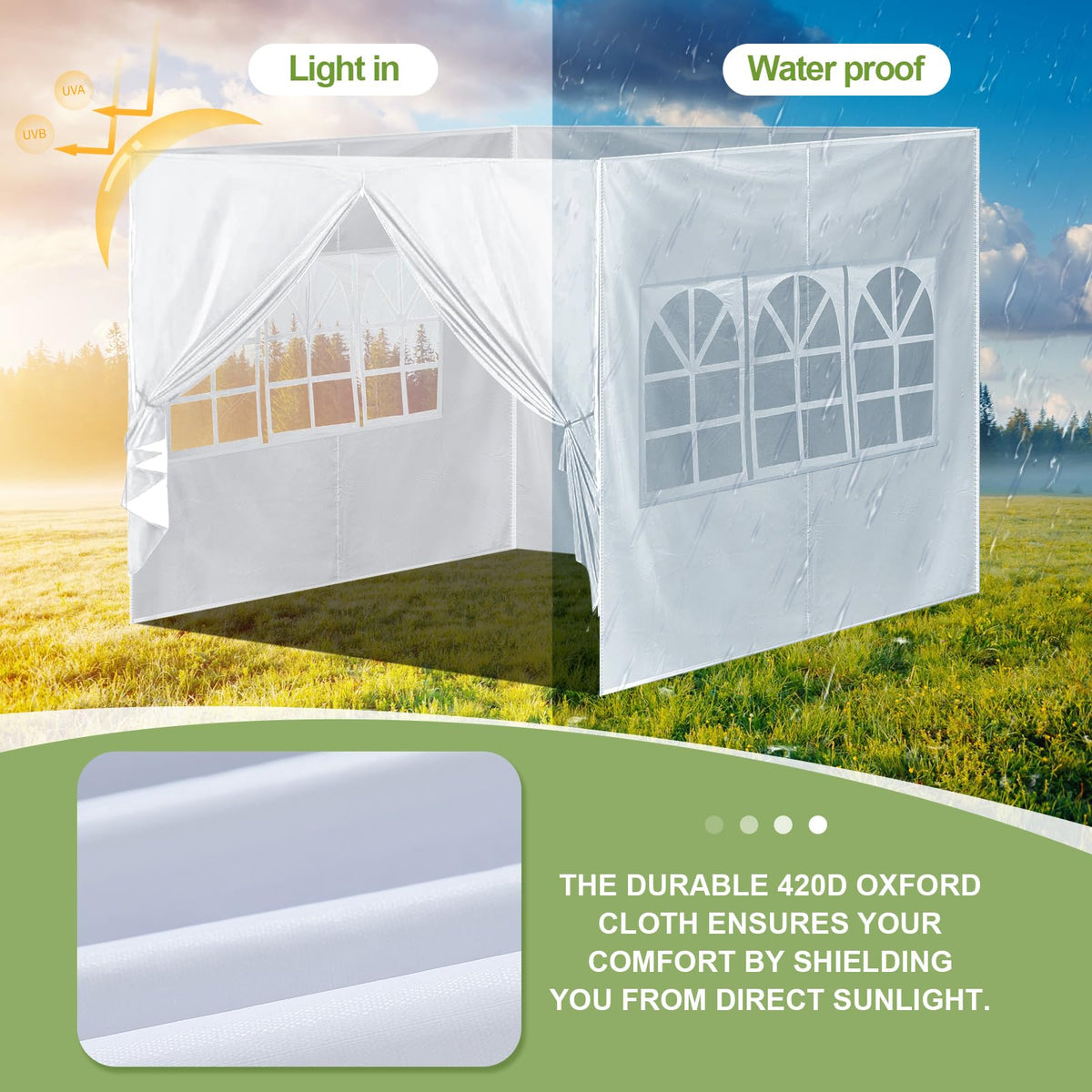 Vincreem packed sidewall kit folded for portable transport
