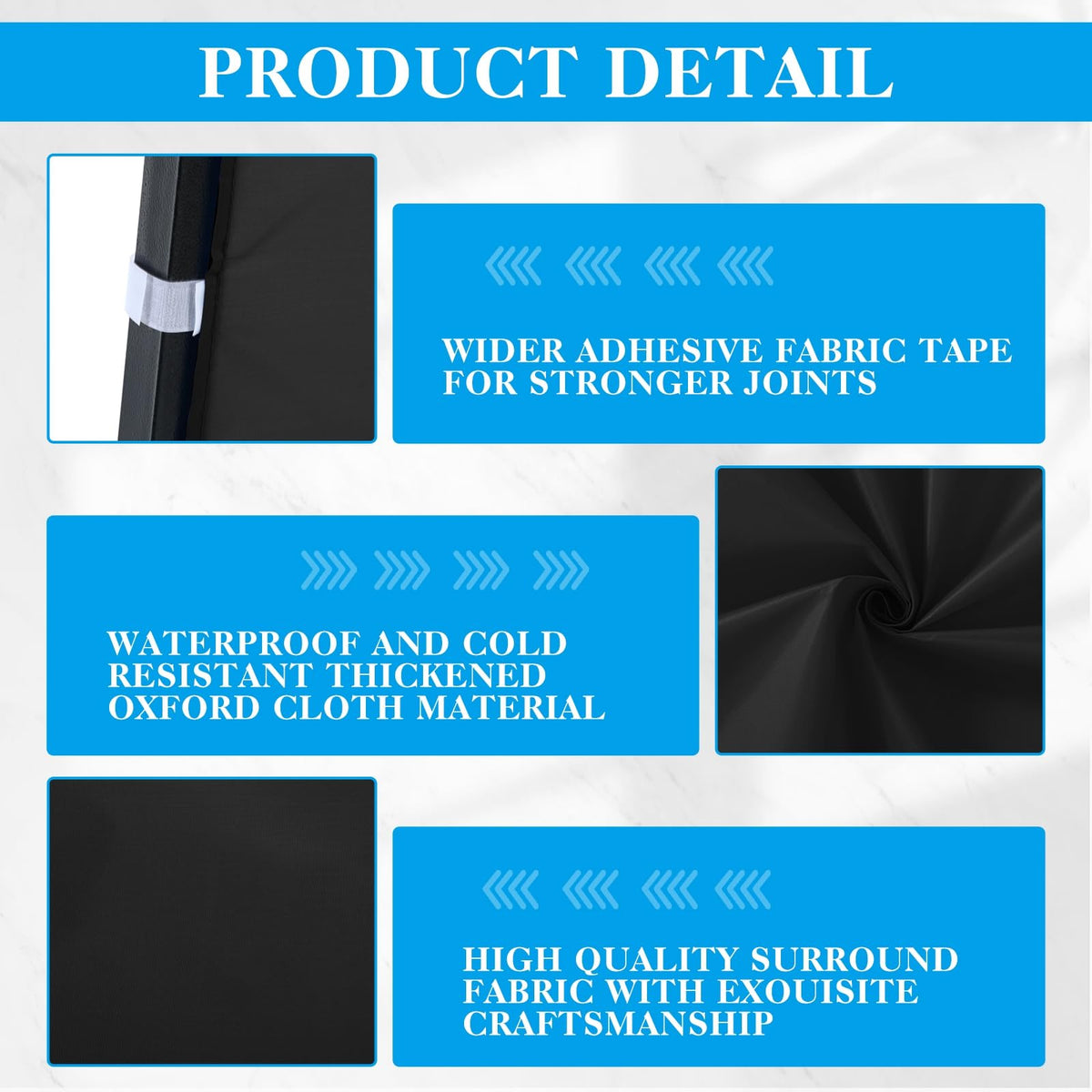 Vincreem canopy wall installs easily with hooks and loops for quick setup.