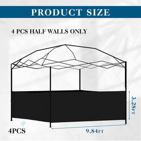 Vincreem oxford fabric half wall; durable material resists outdoor use.