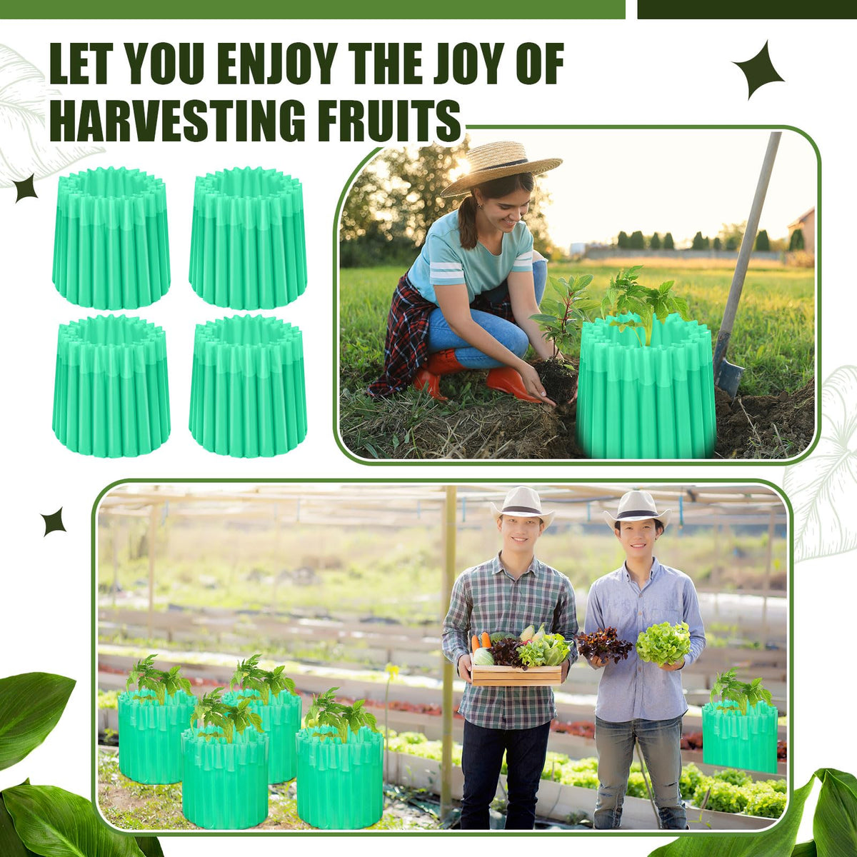 Vincreem durable plastic plant protectors for reliable garden protection