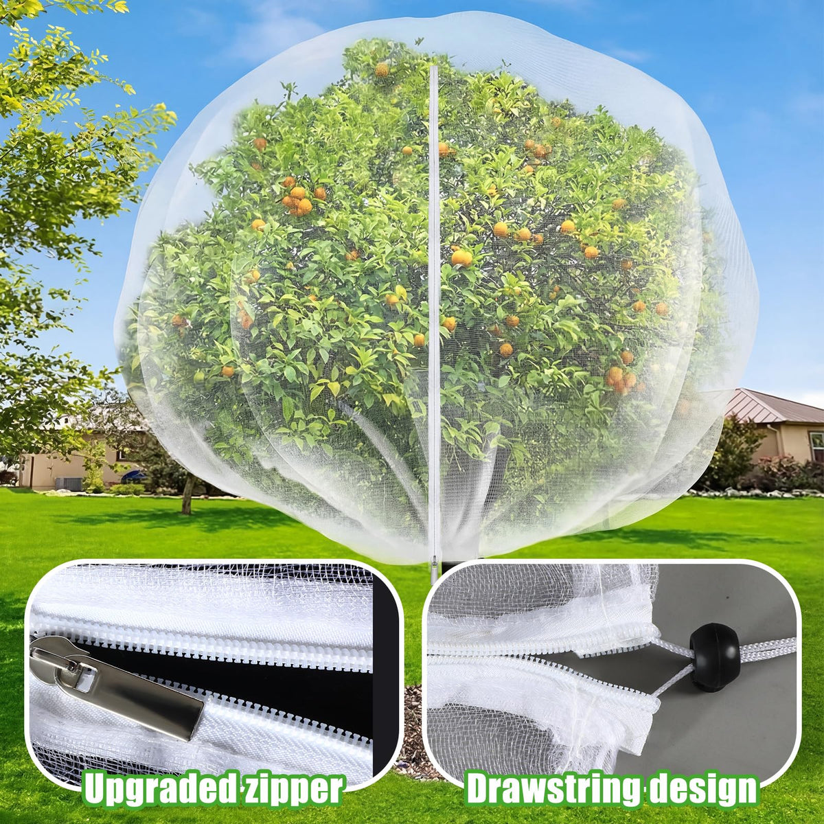 Vincreem lightweight material remains easy to handle while guarding berries.