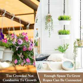 Vincreem indoor outdoor plant display using hangers for stylish plant placement.