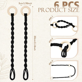 Vincreem macrame rope spiral detail highlighting sturdy knotwork and durability.