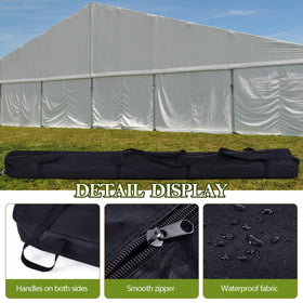 Vincreem tent poles bag in classic black fits any camping kit.