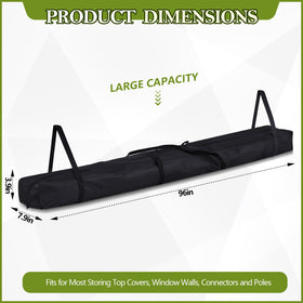 Vincreem tent poles bag made from durable oxford fabric protects gear.