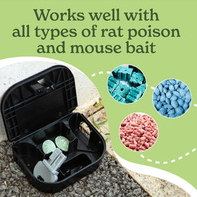 Vine HomeCare compact, low-profile mouse bait station fits tight spaces.