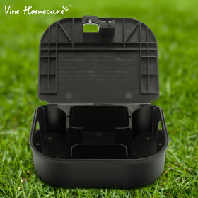 Vine HomeCare secure baiting area enabled by compact mouse stations.