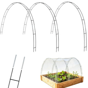 VINEGROW 3-pack steel garden hoops provide durable raised-bed support.