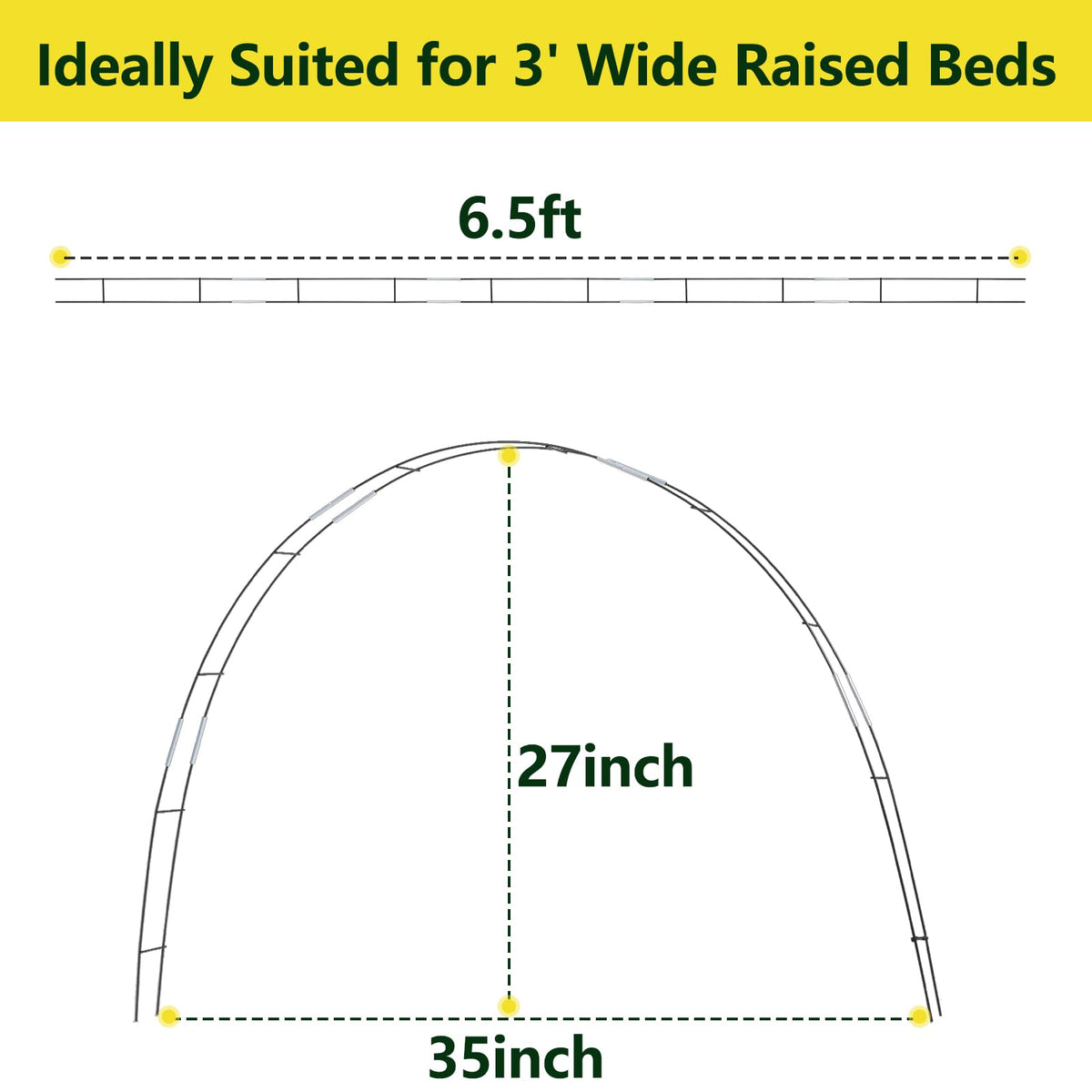 VINEGROW adjustable arch system lets you customize length and height.