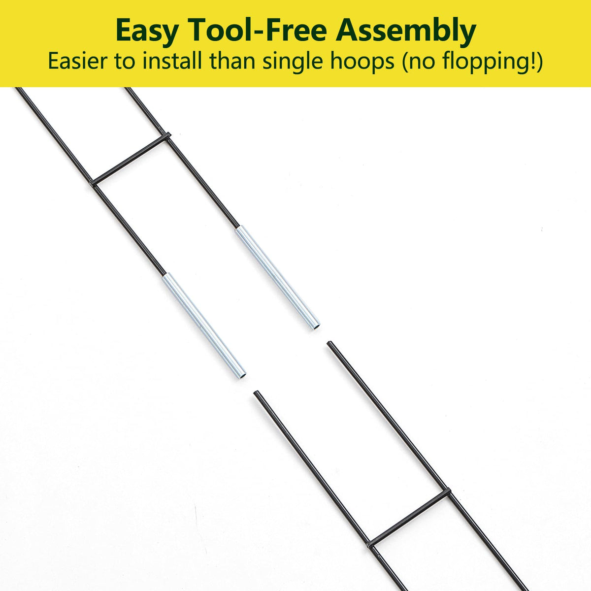 VINEGROW complete arch kit provides triple-arch protection for long planting rows.