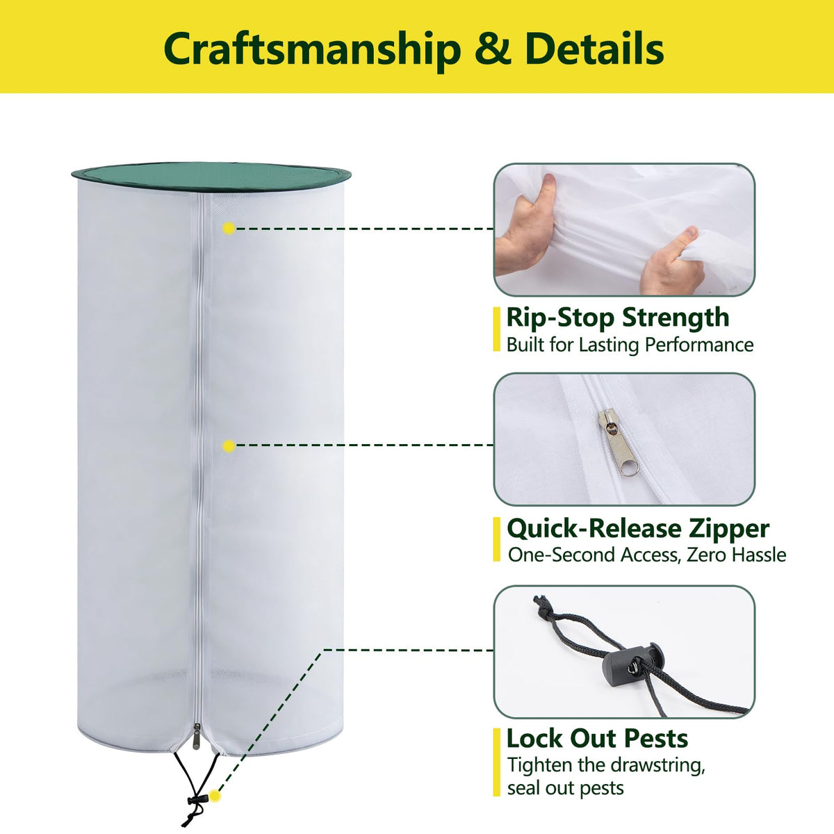 VINEGROW pop-up frame provides sturdy, easy setup for garden protection.