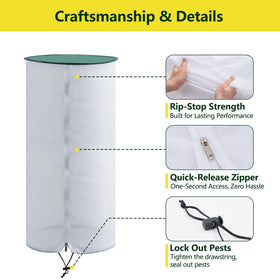 VINEGROW pop-up frame provides sturdy, easy setup for garden protection.
