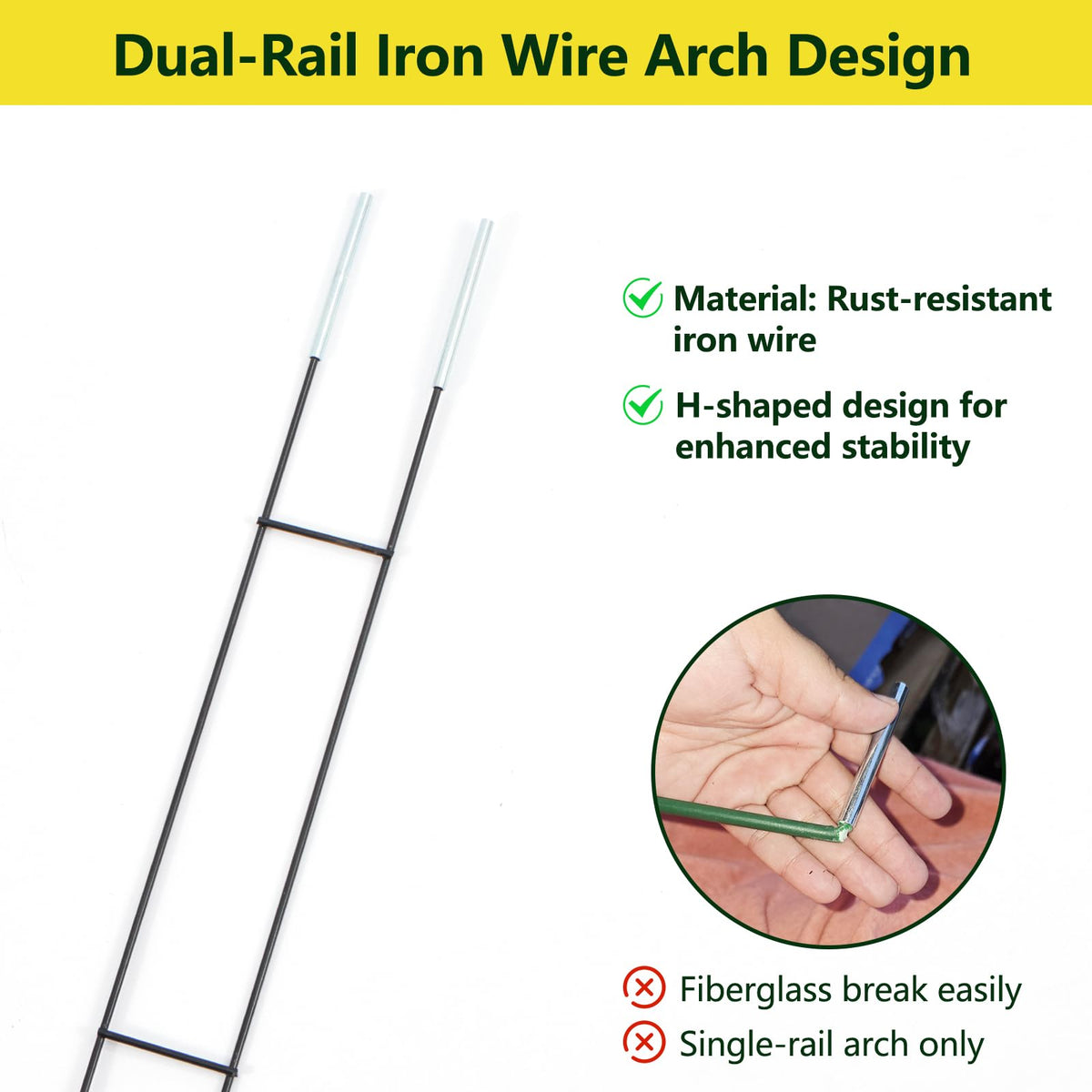 VINEGROW quick install arches with soil ends simplify protection.
