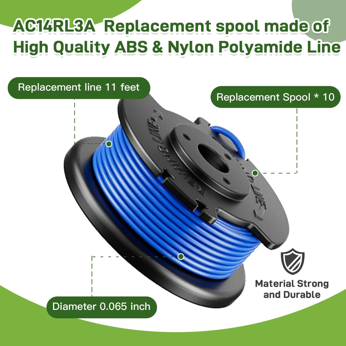 AC14HCA cap cover close-up for secure spool fitting