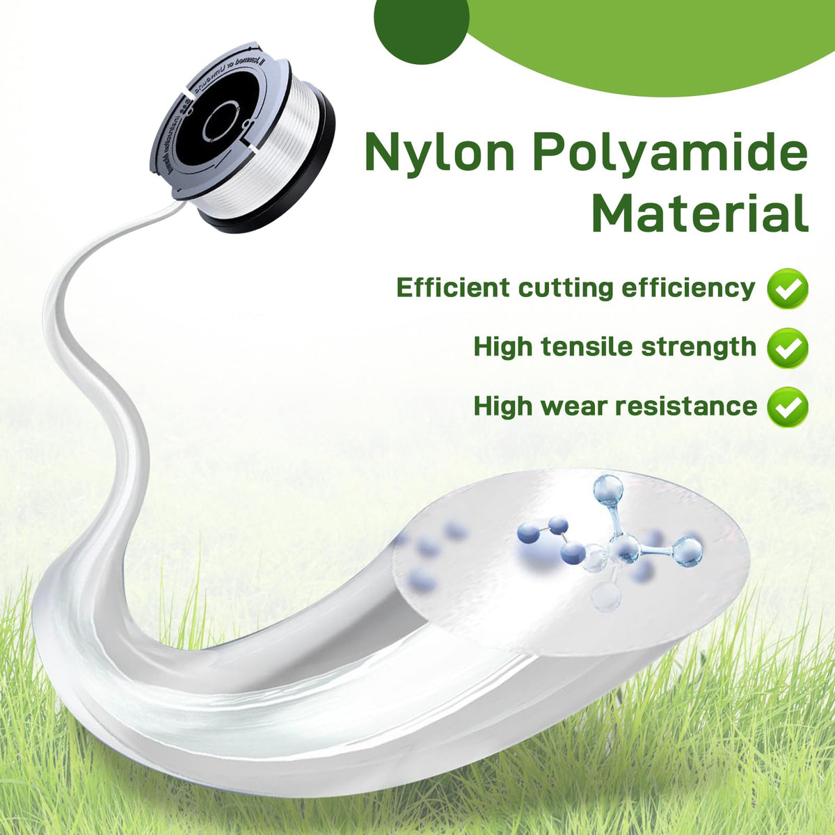 VineHii AF-100 spool with durable nylon line for long-lasting cuts