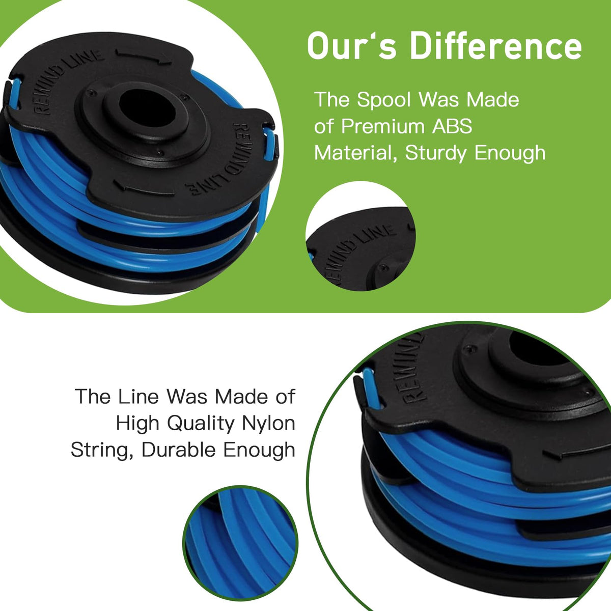 VineHii durable nylon line on a spool for longer cuts