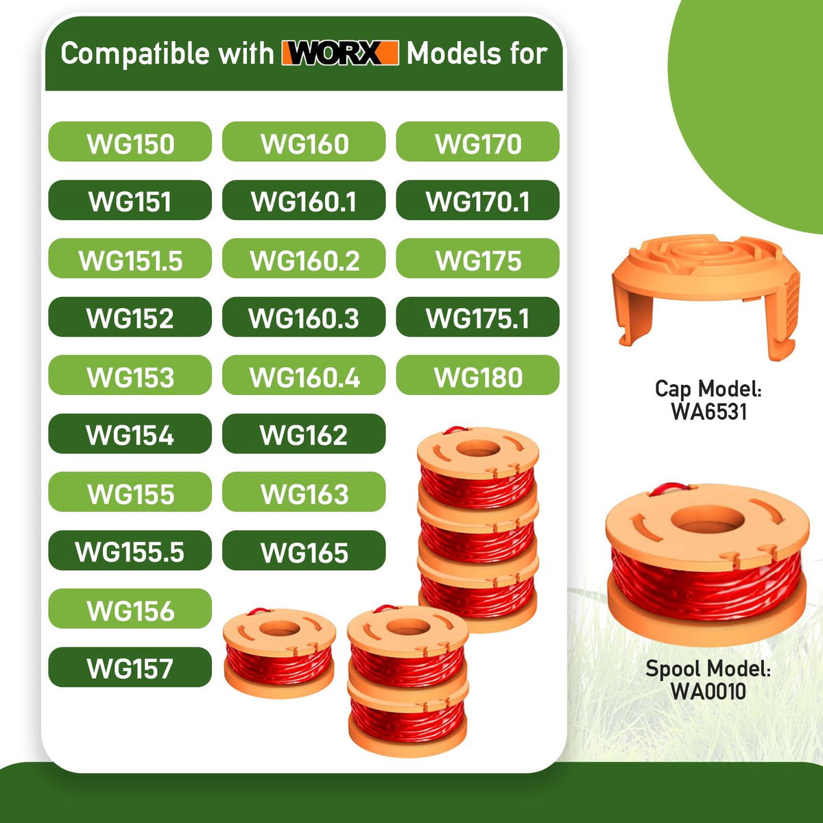 VineHii spool cap WA6531 ensuring secure fit during outdoor yard work