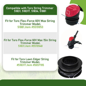 VineHii spool compatible with Toro 60V trimmers for 13 and 15 inch models.