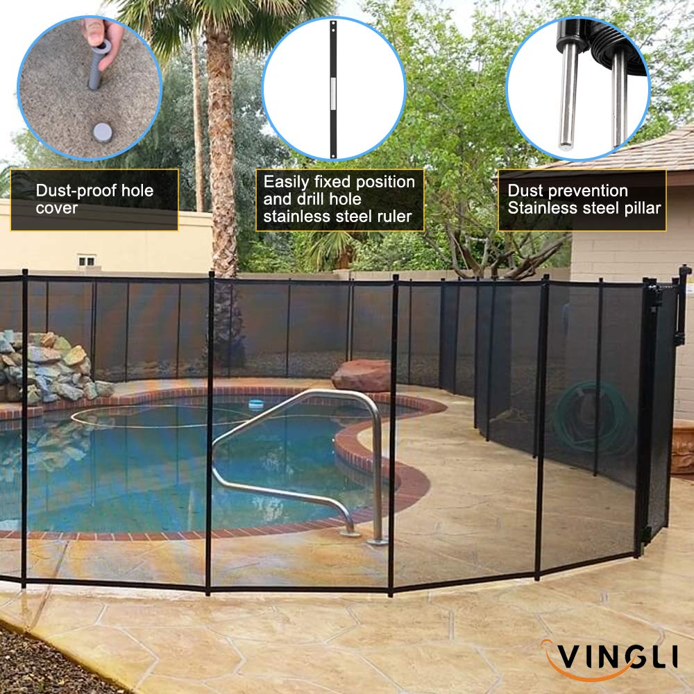 VINGLI 4x48 ft boundary marks pool edge and safety perimeter clearly.