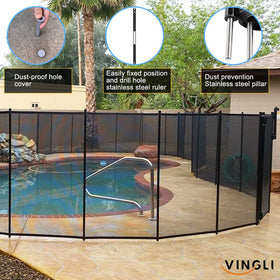 VINGLI 4x48 ft boundary marks pool edge and safety perimeter clearly.