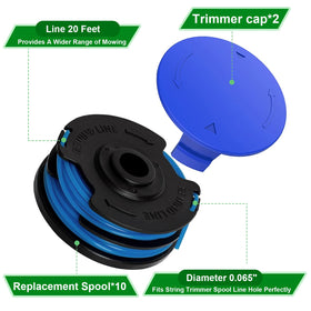 CNC cut spool geometry for reliable line feeding.