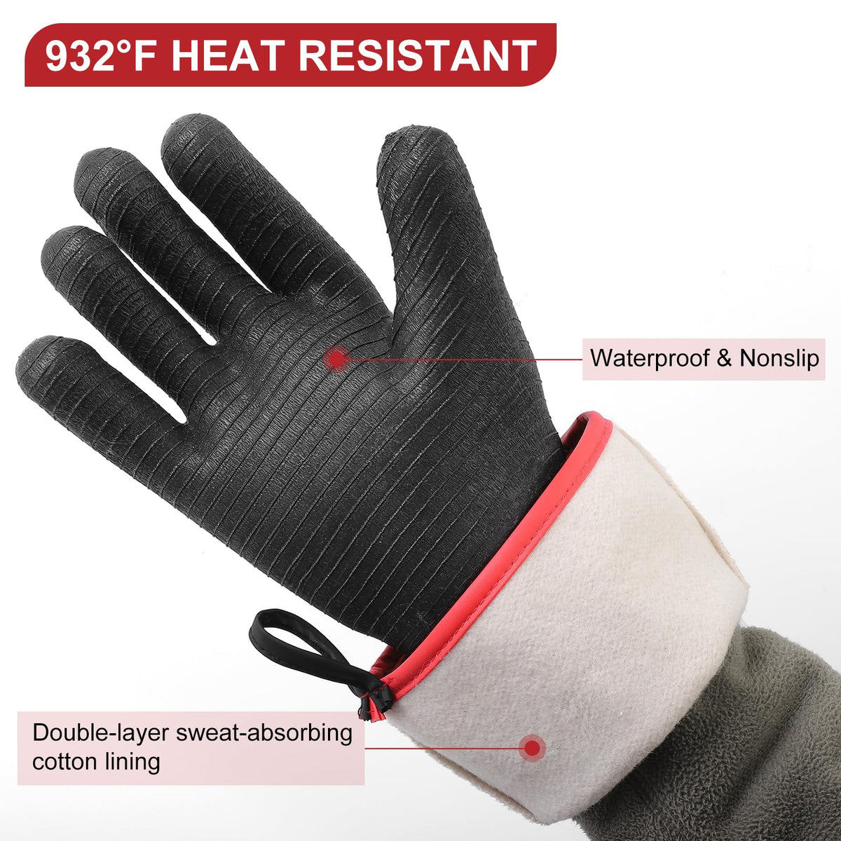 VINREAL 14-inch sleeves protect wrists and forearms during grilling