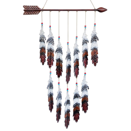 VinSees metal arrow and feather wall art enhances rooms with Native American-inspired flair