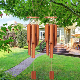 Vinsot bamboo wind chimes for outdoor spaces with 30-inch length and soothing tones