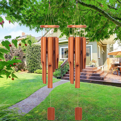 Vinsot bamboo wind chimes for outdoor spaces with 30-inch length and soothing tones