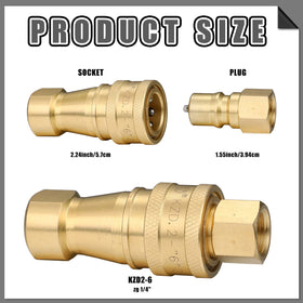 Vinsot brass pressure washer adapters showing durable fittings