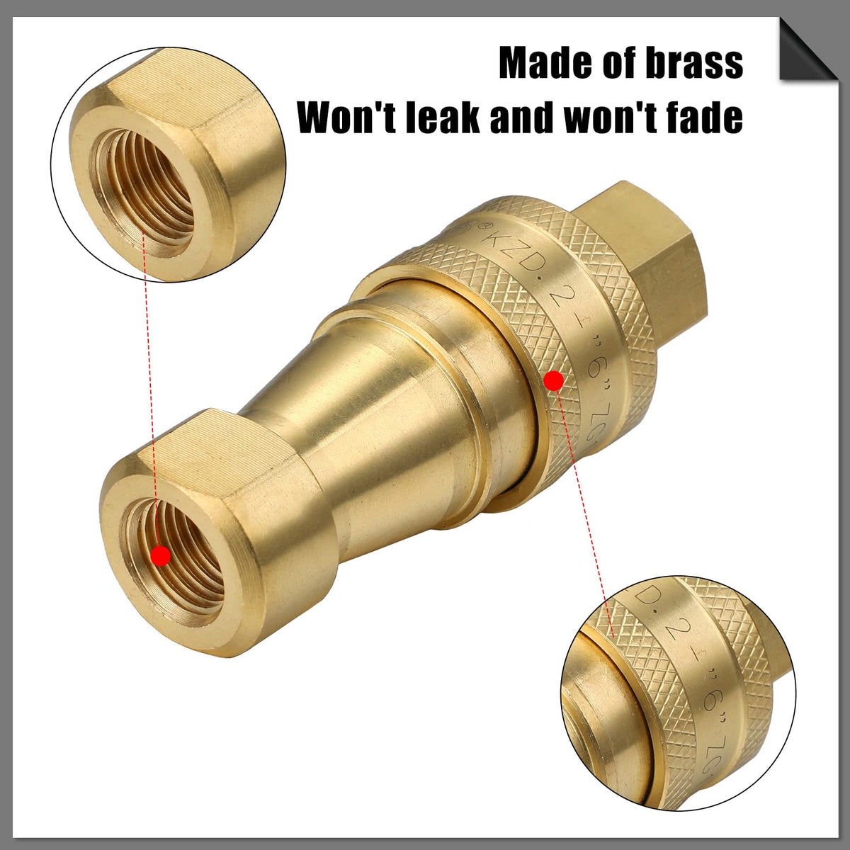 Vinsot 1/4 inch NPT-compliant connectors ensure broad compatibility