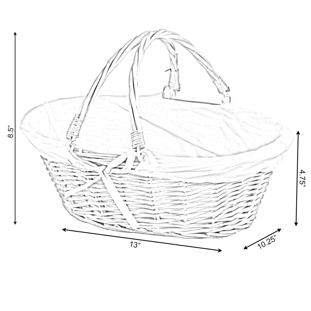 Vintiquewise wicker basket ideal for Easter treats and bread serving.