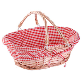 Vintiquewise willow basket on kitchen counter adds rustic charm.