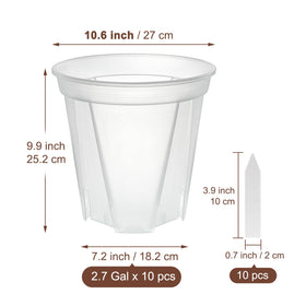 VIOBEPASS clear nursery pot with drainage holes supports proper drainage and aeration.