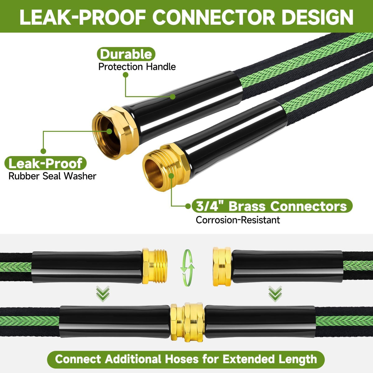 VIONMI garden hose 75ft lightweight hose demonstrates easy handling and portability.
