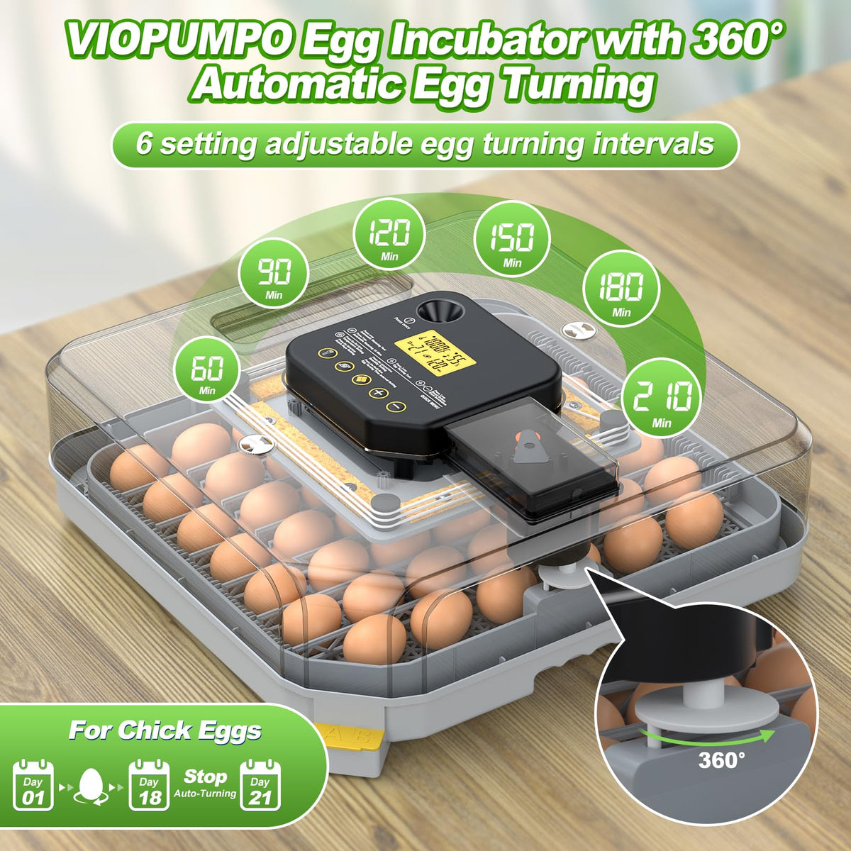 VIOPUMPO humidity control helps maintain stable incubation conditions