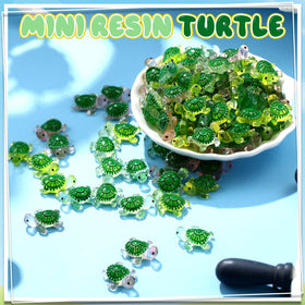 VioraWhite garden mini turtles brighten bonsai and fairy tale landscapes after sunset.