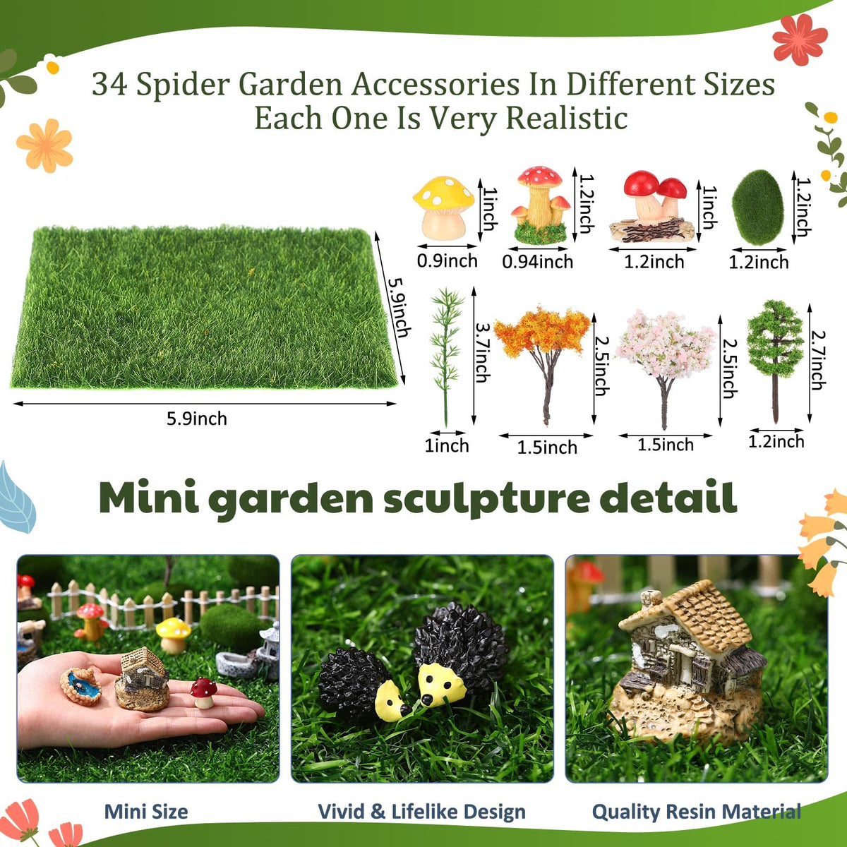 VioraWhite lush grassland diorama miniatures create natural-looking micro landscapes.