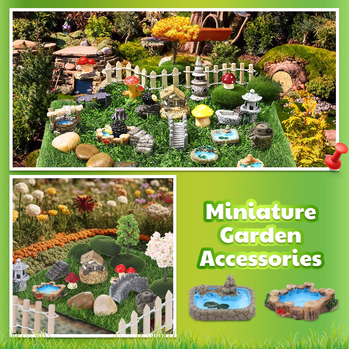 VioraWhite multi-use garden decor pieces suit pots, desks, and party decorations.